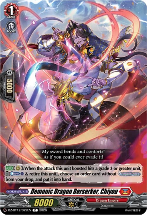 Image for Demonic Dragon Berserker, Chiyou (DZ-BT12/072EN) - Cardfight Vanguard