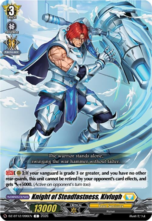 Image for Knight of Steadfastness, Kivlugh (DZ-BT12/096EN) - Cardfight Vanguard