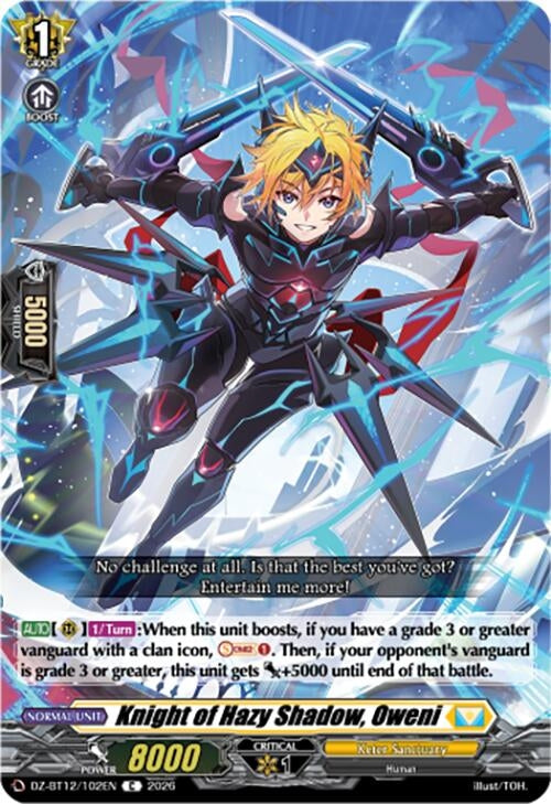 Image for Knight of Hazy Shadow, Oweni (DZ-BT12/102EN) - Cardfight Vanguard