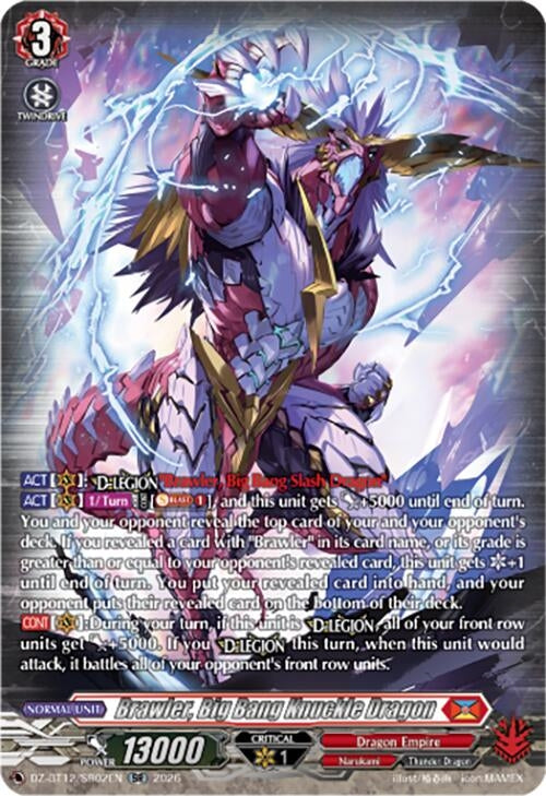 Image for Brawler, Big Bang Knuckle Dragon (SR) (DZ-BT12/SR02EN) - Cardfight Vanguard