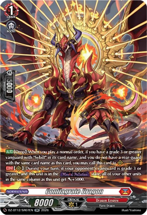 Image for Conflagrate Dragon (SR) (DZ-BT12/SR07EN) - Cardfight Vanguard