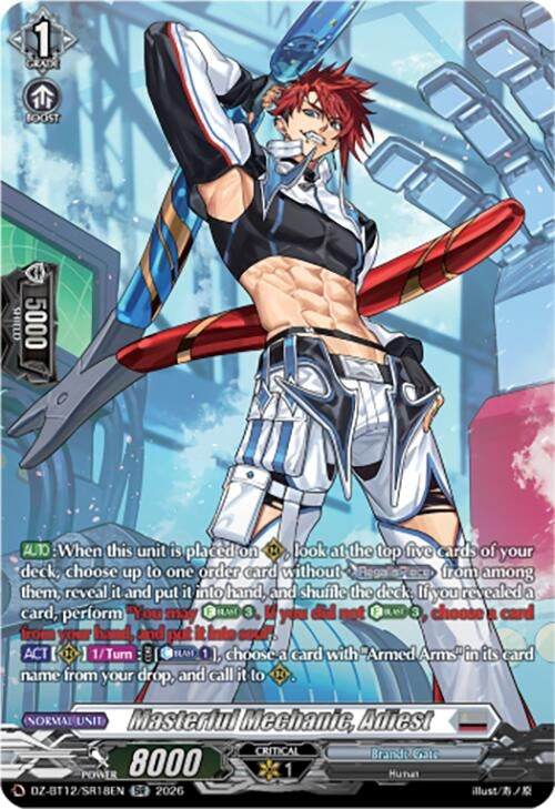 Image for Masterful Mechanic, Adiest (SR) (DZ-BT12/SR18EN) - Cardfight Vanguard
