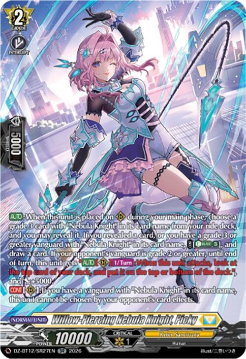 Image for Willow-Piercing Nebula Knight, Picky (SR) (DZ-BT12/SR27EN) - Cardfight Vanguard