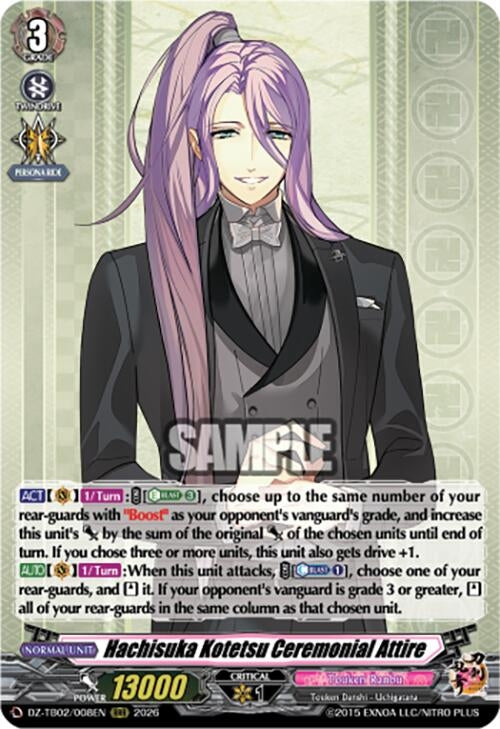 Image for Hachisuka Kotetsu Ceremonial Attire (DZ-TB02/008EN) - Cardfight Vanguard
