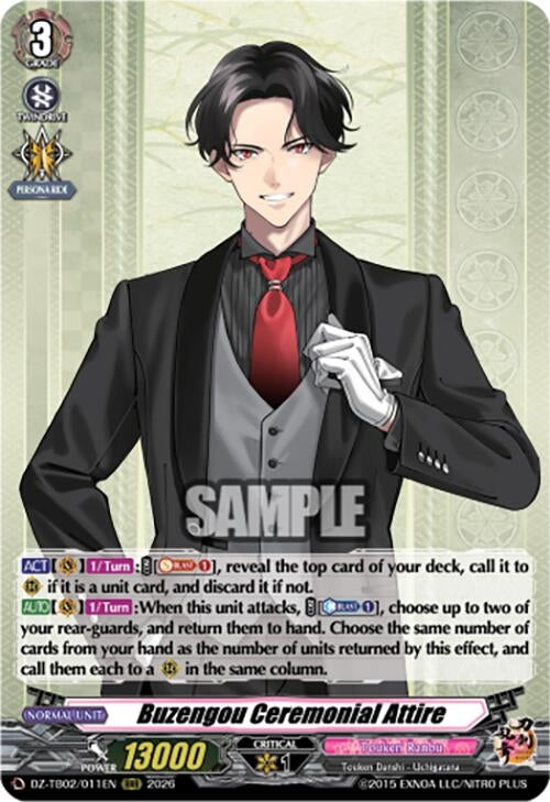 Image for Buzengou Ceremonial Attire (DZ-TB02/011EN) - Cardfight Vanguard