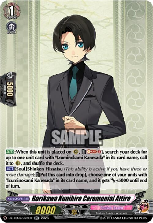 Image for Horikawa Kunihiro Ceremonial Attire (DZ-TB02/028EN) - Cardfight Vanguard