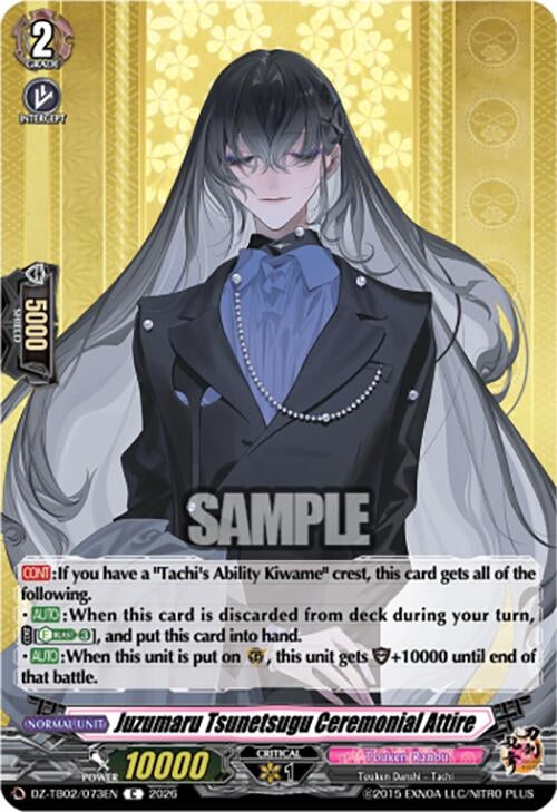 Image for Juzumaru Tsunetsugu Ceremonial Attire (DZ-TB02/073EN) - Cardfight Vanguard