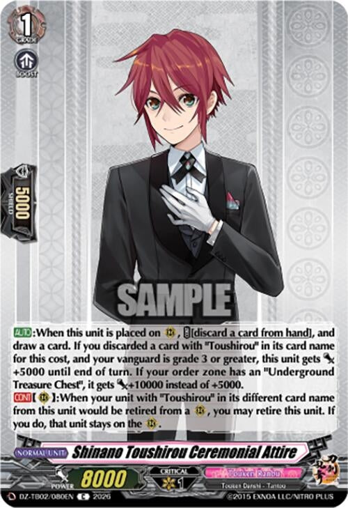 Image for Shinano Toushirou Ceremonial Attire (DZ-TB02/080EN) - Cardfight Vanguard