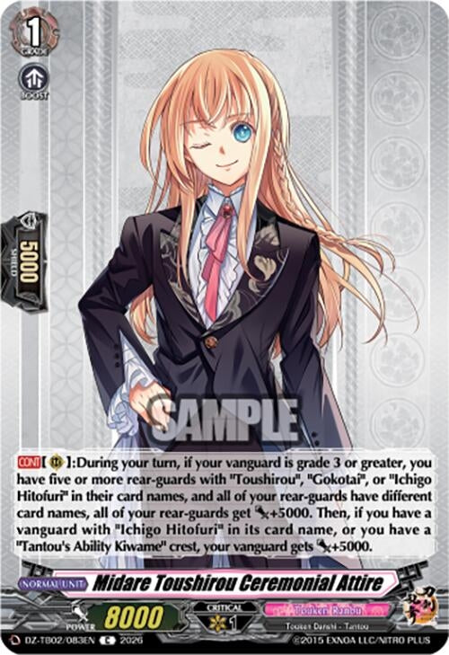 Image for Midare Toushirou Ceremonial Attire (DZ-TB02/083EN) - Cardfight Vanguard
