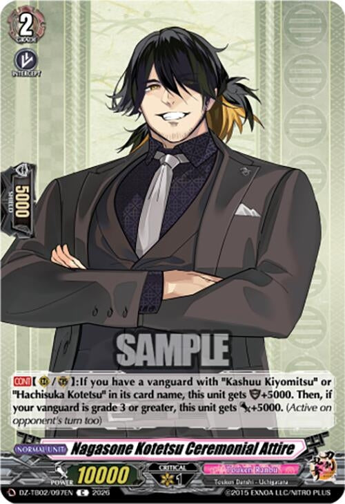 Image for Nagasone Kotetsu Ceremonial Attire (DZ-TB02/097EN) - Cardfight Vanguard