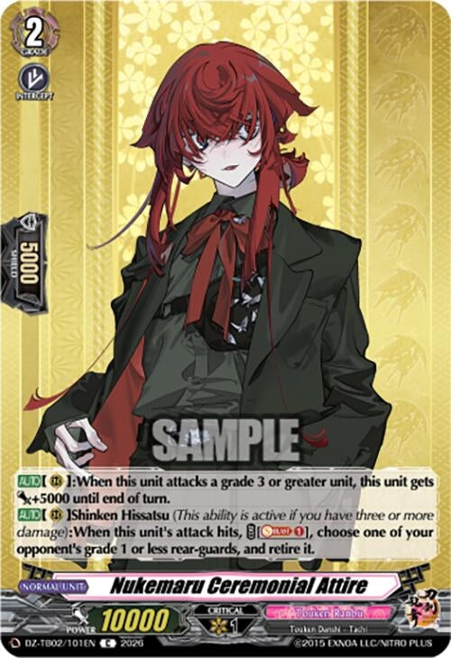 Image for Nukemaru Ceremonial Attire (DZ-TB02/101EN) - Cardfight Vanguard