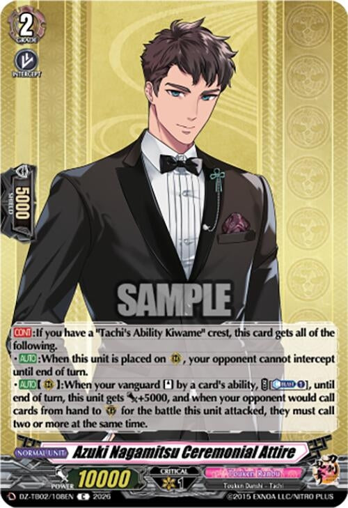 Image for Azuki Nagamitsu Ceremonial Attire (DZ-TB02/108EN) - Cardfight Vanguard