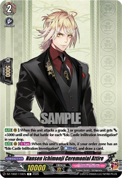 Image for Nansen Ichimonji Ceremonial Attire (DZ-TB02/110EN) - Cardfight Vanguard