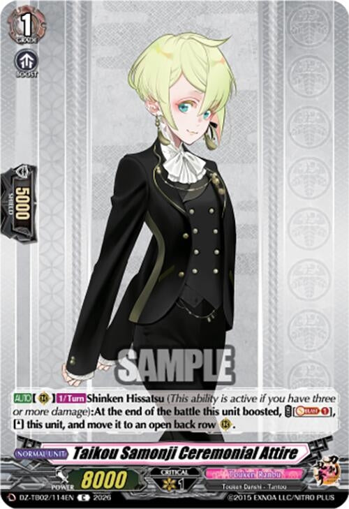 Image for Taikou Samonji Ceremonial Attire (DZ-TB02/114EN) - Cardfight Vanguard