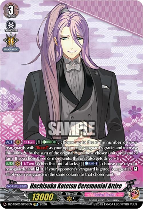 Image for Hachisuka Kotetsu Ceremonial Attire (SP) (DZ-TB02/SP08EN) - Cardfight Vanguard
