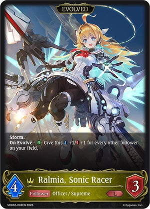 Ralmia, Sonic Racer (Evolved) (SDD02-002EN)