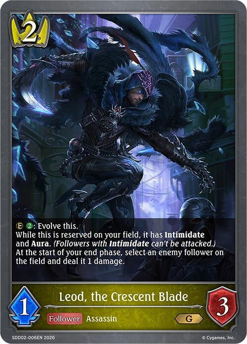 Image for Leod, the Crescent Blade (SDD02-006EN) - Shadowverse: Evolve