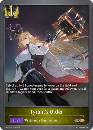 Tyrant's Order (SDD02-011EN)