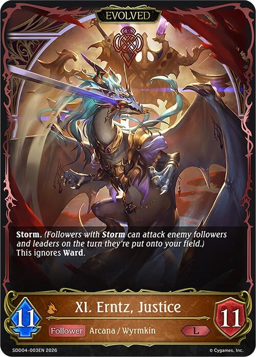 Image for XI. Erntz, Justice (Evolved) (SDD04-003EN) - Shadowverse: Evolve