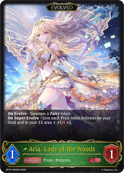 Image for Aria, Lady of the Woods (Evolved) (BP16-002EN) - Shadowverse: Evolve