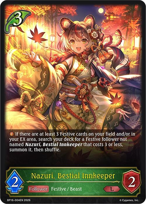 Image for Nazuri, Bestial Innkeeper (BP16-004EN) - Shadowverse: Evolve