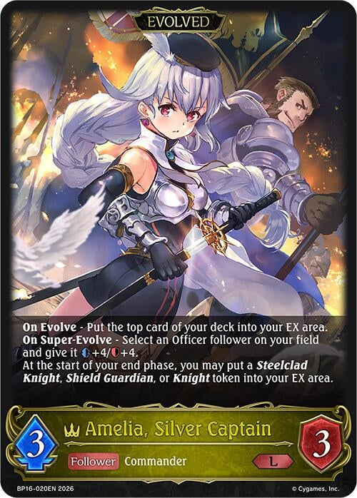 Image for Amelia, Silver Captain (Evolved) (BP16-020EN) - Shadowverse: Evolve