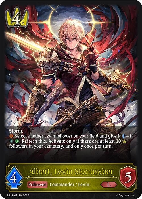 Image for Albert, Levin Stormsaber (BP16-021EN) - Shadowverse: Evolve
