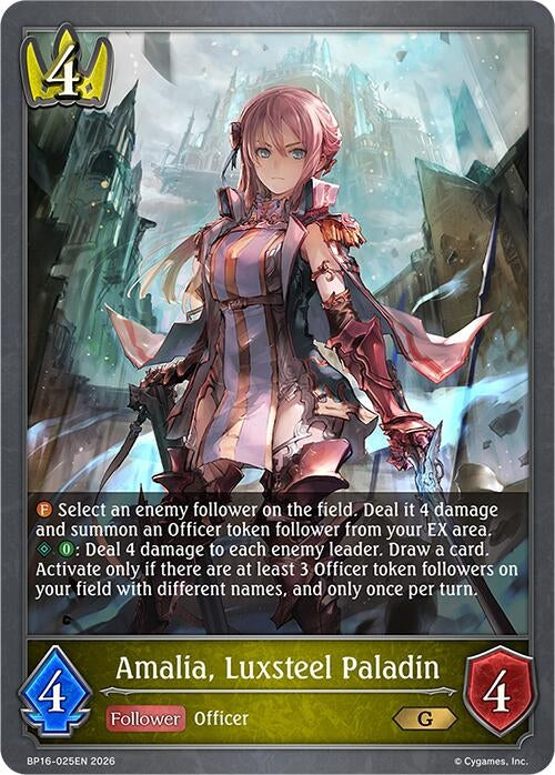 Image for Amalia, Luxsteel Paladin (BP16-025EN) - Shadowverse: Evolve