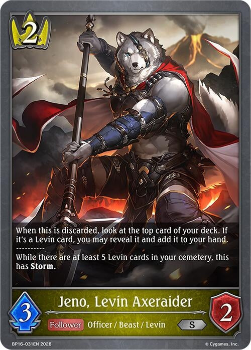 Image for Jeno, Levin Axeraider (BP16-031EN) - Shadowverse: Evolve