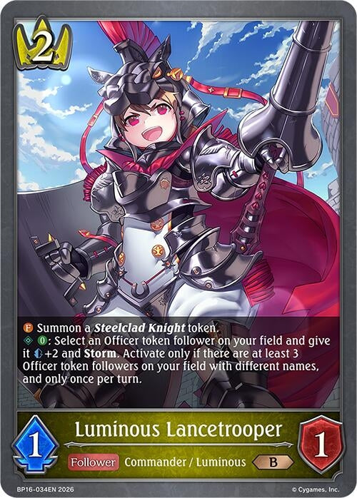 Image for Luminous Lancetrooper (BP16-034EN) - Shadowverse: Evolve