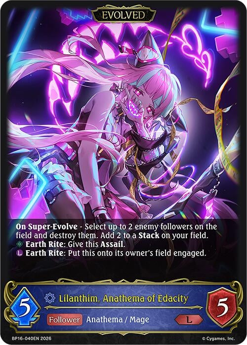 Image for Lilanthim, Anathema of Edacity (Evolved) (BP16-040EN) - Shadowverse: Evolve