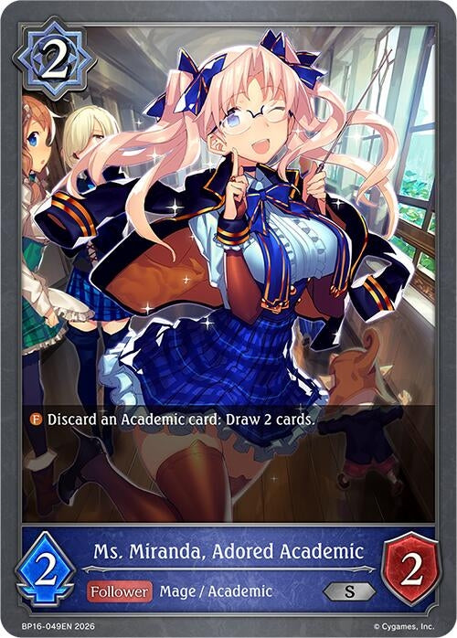 Image for Ms. Miranda, Adored Academic (BP16-049EN) - Shadowverse: Evolve