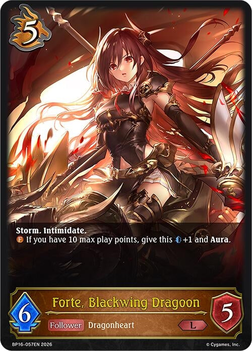 Image for Forte, Blackwing Dragoon (BP16-057EN) - Shadowverse: Evolve