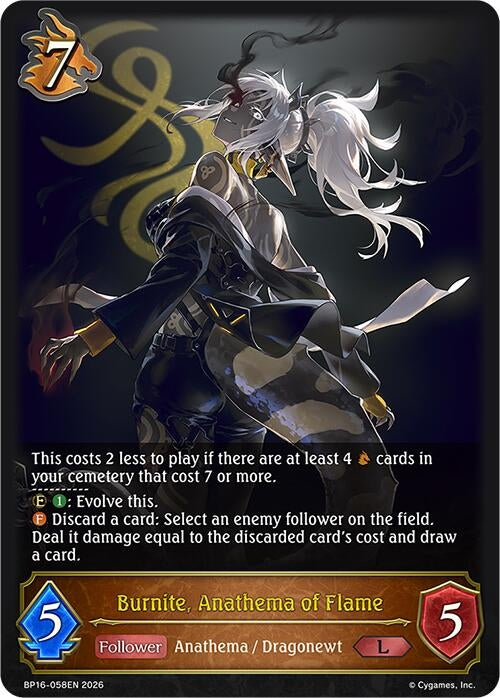 Image for Burnite, Anathema of Flame (BP16-058EN) - Shadowverse: Evolve