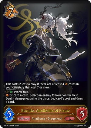 Burnite, Anathema of Flame (BP16-058EN)