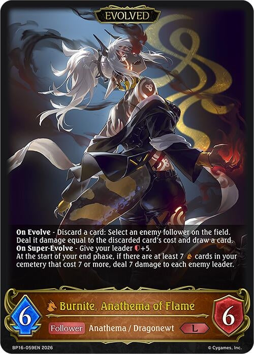 Image for Burnite, Anathema of Flame (Evolved) (BP16-059EN) - Shadowverse: Evolve