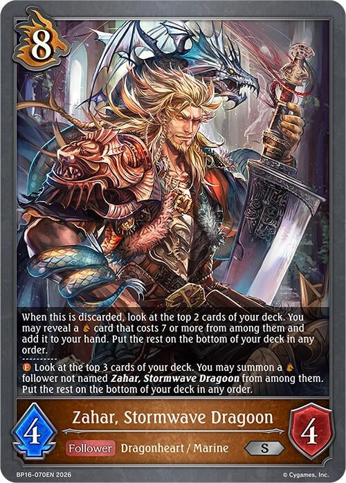 Image for Zahar, Stormwave Dragoon (BP16-070EN) - Shadowverse: Evolve
