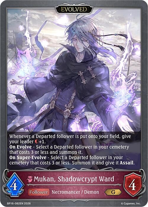 Image for Mukan, Shadowcrypt Ward (Evolved) (BP16-082EN) - Shadowverse: Evolve