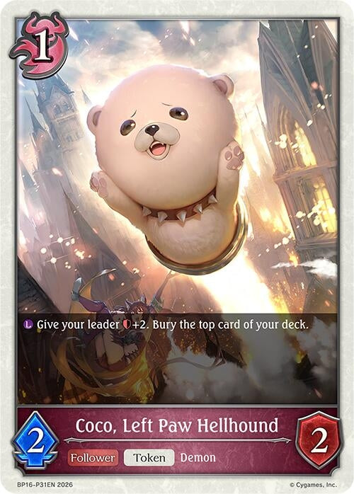 Image for Coco, Left Paw Hellhound - P31 (Foil) (BP16-P31EN) - Shadowverse: Evolve