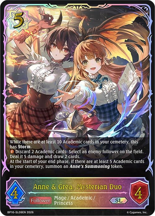 Image for Anne & Grea, Mysterian Duo (SL) (BP16-SL09EN) - Shadowverse: Evolve