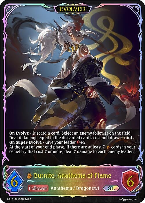 Image for Burnite, Anathema of Flame (Evolved) (SL) (BP16-SL16EN) - Shadowverse: Evolve