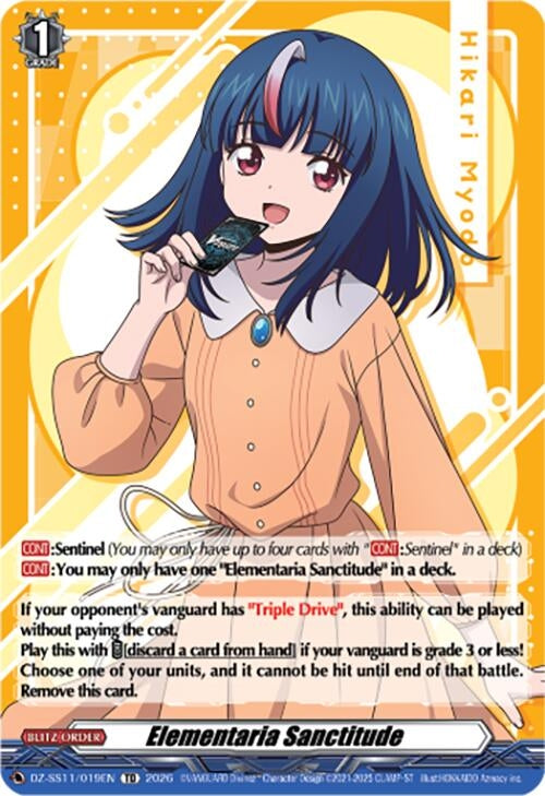 Image for Elementaria Sanctitude (DZ-SS11/019EN) - Cardfight Vanguard