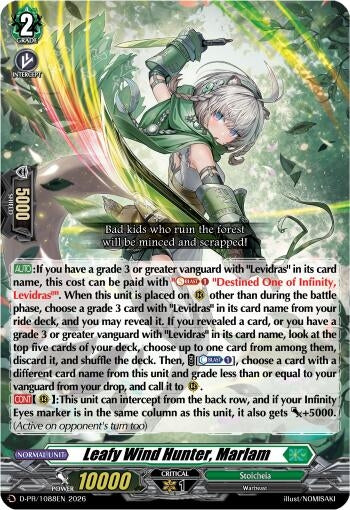 Image for Leafy Wind Hunter. Marlam (D-PR/1088EN) - Cardfight Vanguard