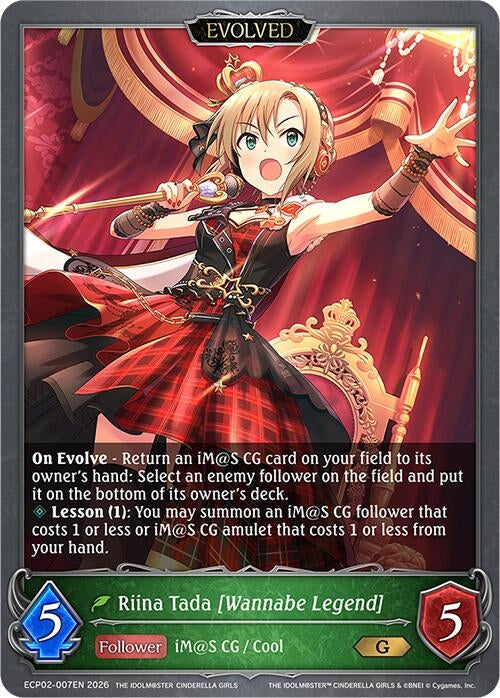 Image for Riina Tada [Wannabe Legend] (Evolved) (ECP02-007EN) - Shadowverse: Evolve