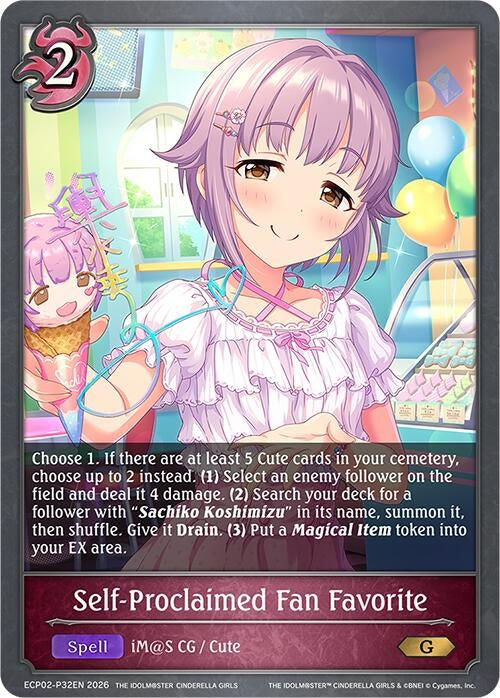 Image for Self-Proclaimed Fan Favorite - P32EN (Foil) (ECP02-P32EN) - Shadowverse: Evolve