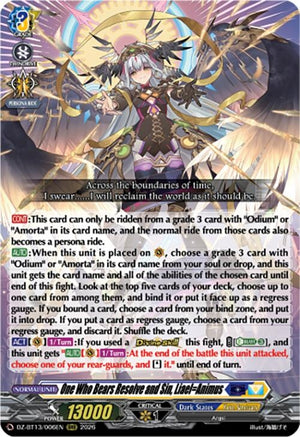 One Who Bears Resolve and Sin, Liael=Animus (DZ-BT13/006EN)