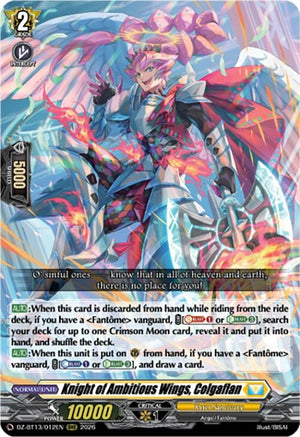 Knight of Ambitious Wings, Colgaflan (DZ-BT13/012EN)