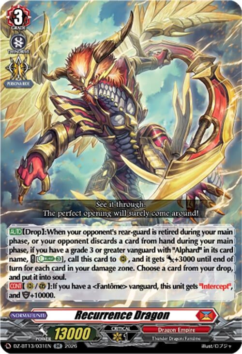 Image for Recurrence Dragon (DZ-BT13/031EN) - Cardfight Vanguard