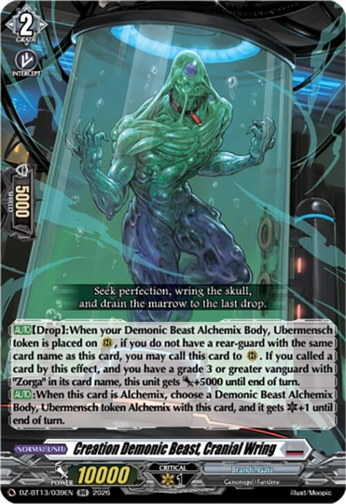 Image for Creation Demonic Beast, Cranial Wring (DZ-BT13/039EN) - Cardfight Vanguard