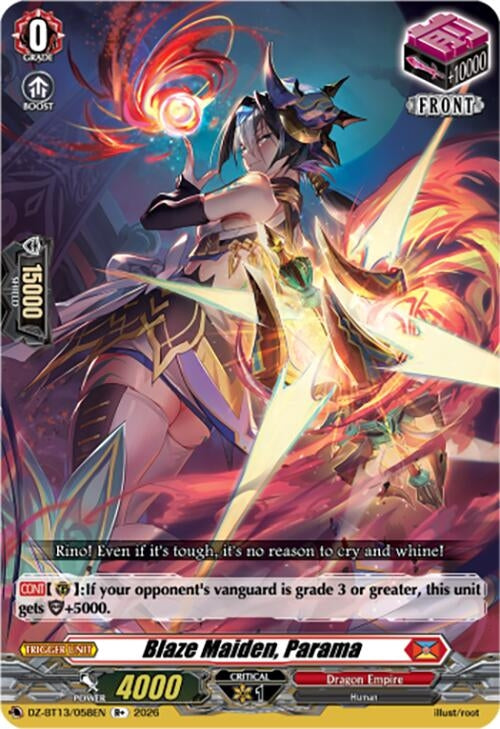 Image for Blaze Maiden, Parama (DZ-BT13/058EN) - Cardfight Vanguard